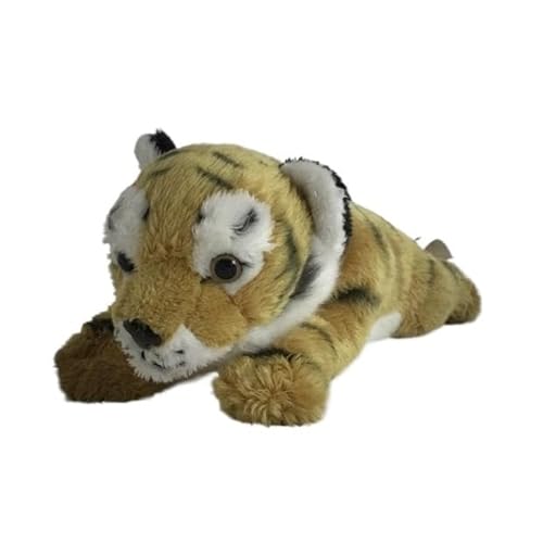MZICXV 9,8" Realistisches Bengaltiger-Plüschtier, liegender Tiger, weiches Wildtierplüschtier (Panthera Tigris Tigris) von MZICXV