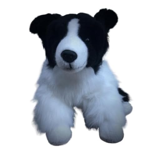 MZICXV 9,8" Realistisches Border Collie Plüschtier, Sitzendes Border Collie Stofftier, Weicher Hundeplüsch MZICXV 9,8" Realistisches Border Collie Plüschtier, Sitzendes Border Collie Stofftier, Weicher Hundeplüsch von MZICXV