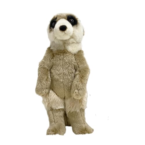 MZICXV 9,8" realistisches stehendes Erdmännchen-Plüschtier, weiches Erdmännchen-Stofftier (Suricata suricatta)(27CM) von MZICXV