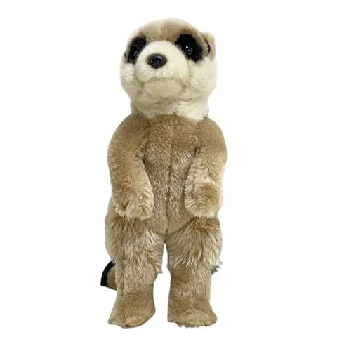 MZICXV 9,8" realistisches stehendes Erdmännchen-Plüschtier, weiches Erdmännchen-Stofftier (Suricata suricatta)(33CM) von MZICXV