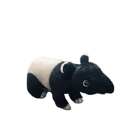 MZICXV 9" Realistisches Malayisches Tapir-Plüschtier, Weiches Asiatisches Tapir-Stofftier, Wildtier-Plüsch (Tapirus indicus) von MZICXV