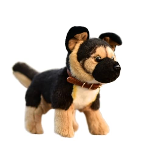 MZICXV 9" Realistisches Plüschtier Deutscher Schäferhund, Weiches Plüschtier GSD, Süßer Hundeplüsch, Schäferhund Welpe Spielzeug von MZICXV