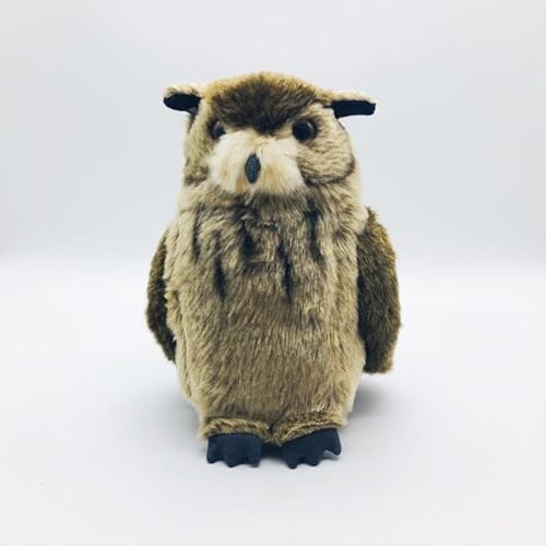 MZICXV 9.8" Realistic Tibetan Eagle-Owl Plush Toy, Stuffed Owl, Bird Plush(Bubo Bubo) von MZICXV