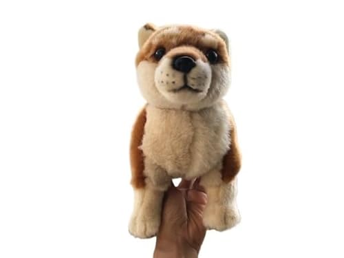 MZICXV Entzückendes, 28 cm großes, realistisches Shiba Inu-Plüschtier, stehende Pose, weiches Stofftier von MZICXV
