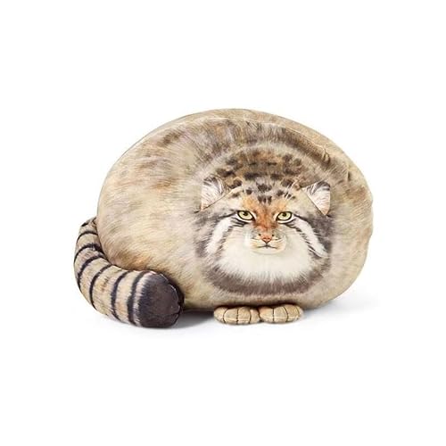 MZICXV Entzückendes 38 cm großes Pallas-Plüschtier, realistisches Stofftier, Geschenk (Otocolobus Manul) von MZICXV