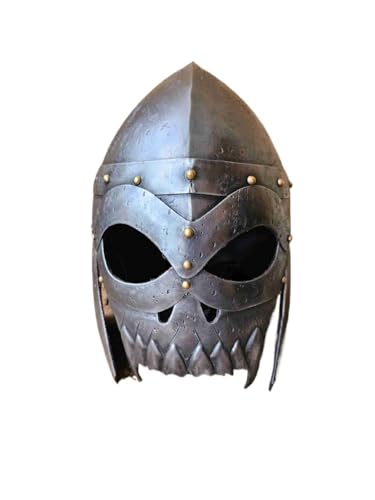 MZICXV Fantasy Dark Helm, Orc Spiked Helm, Tragbare Rüstung for LARP & Rollenspiel von MZICXV