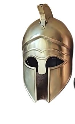 MZICXV Griechischer korinthischer Helm mit roter Feder, tragbarer Spartan-Stahlhelm(Copper) von MZICXV