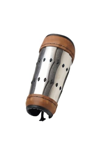 MZICXV Hand-Forged Steel Bracers | Armour Arm Guards | Hanfu & Accessory | Blued & Gold Finishes(B) von MZICXV