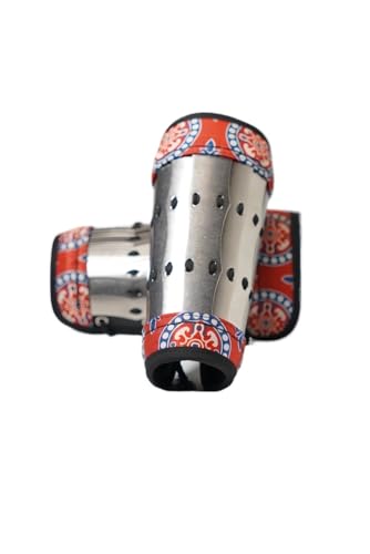 MZICXV Hand-Forged Steel Bracers | Armour Arm Guards | Hanfu & Accessory | Blued & Gold Finishes(C) von MZICXV