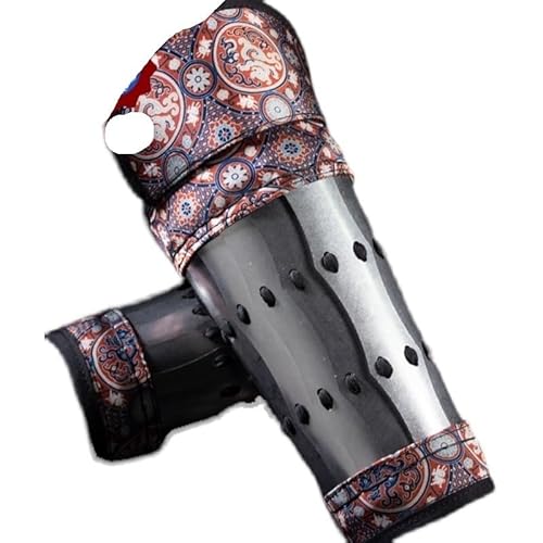 MZICXV Hand-Forged Steel Bracers | Armour Arm Guards | Hanfu & Accessory | Blued & Gold Finishes(I) von MZICXV