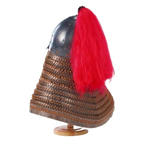 MZICXV Handgefertigte Replik eines achtteiligen Helms aus der Song-Dynastie mit detaillierter Haube und Gesicht for historische Nachstellungen und(A) von MZICXV