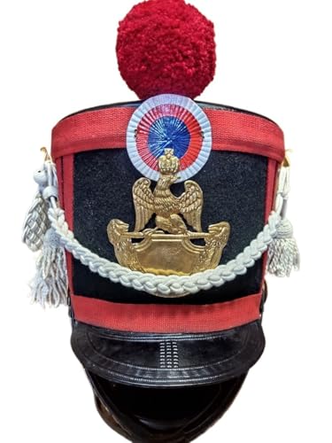 MZICXV Husaren-Shako-Hut aus dem 19. Jahrhundert | Replik der Mütze aus der napoleonischen Ära | Tragbares historisches Kostüm-Accessoire von MZICXV