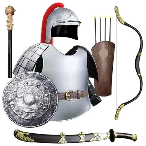 MZICXV Kostümset der chinesischen kaiserlichen Garde for, Rollenspiel-Outfit for Jungen im Stil eines Kriegers der Ming-Dynastie, Kostümspielzeug(Height80-130CM) von MZICXV