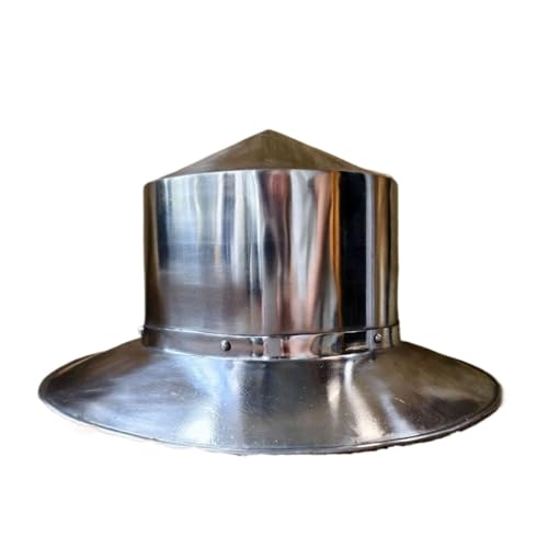 MZICXV Mittelalterlicher Eisenhuthelm | Tragbare Stahlrüstung for Soldaten/Ritter | Historische Nachstellung von MZICXV