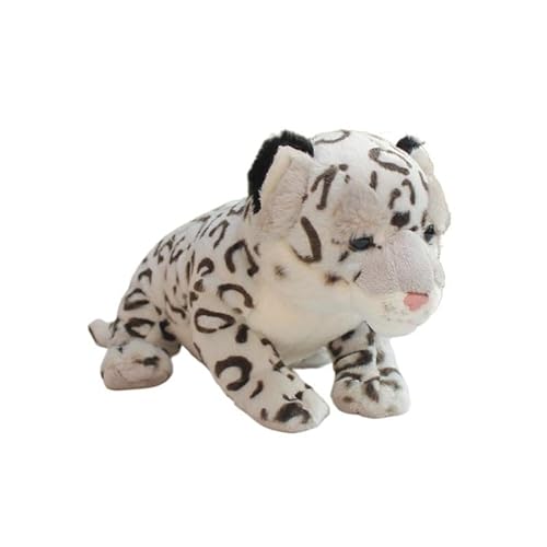 MZICXV Niedliches Schneeleoparden-Plüschtier, realistisches Stofftier (Panthera pardus) von MZICXV