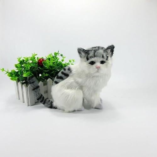 MZICXV Realistische sitzende Figur, lebensechtes Kätzchenmodell, Geschenk for Liebhaber(Purple) von MZICXV