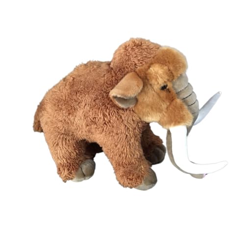 MZICXV Realistisches 30 cm großes Wollmammut-Plüschtier, Kuscheltier, Geschenk aus der Eiszeit (Mammonteus primigenius) von MZICXV