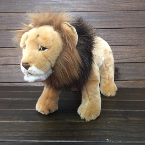 MZICXV Realistisches 40 cm großes Plüschlöwe-Spielzeug, Kuscheltier, König des Dschungels (Panthera Leo) von MZICXV