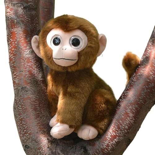 MZICXV Realistisches goldenes Affen-Stofftier, weiches Plüschtier, Geburtstagsgeschenk (Rhinopithecus)(30CM,Brown) von MZICXV