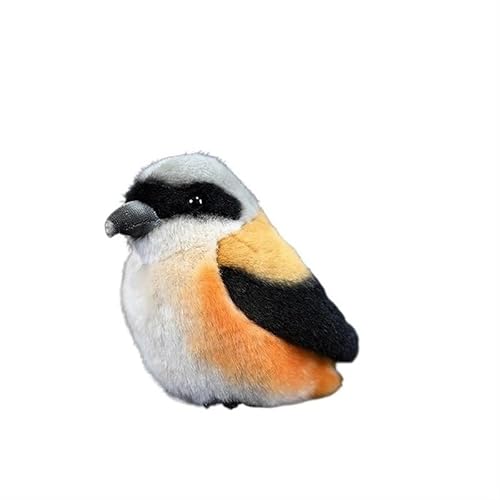 MZICXV Simulated Fat Chirp Series Toy Doll, Brown-Backed Shrike Bird Plush Toy Pendant, Soft and Cute 's Companion Gift von MZICXV