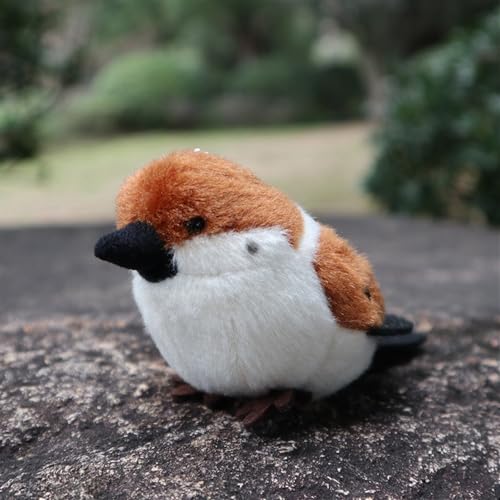 MZICXV Simulation Eisvogel Plüsch Spielzeug Vogel Plüsch Puppe Weich Und Niedlich 's Begleiter Geschenk Hause Dekoration Anhänger(Brown) von MZICXV