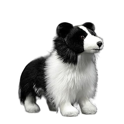 MZICXV Simulation Hundepuppe Niedliche Border Collie Puppe Weiches Tierplüschtier von MZICXV