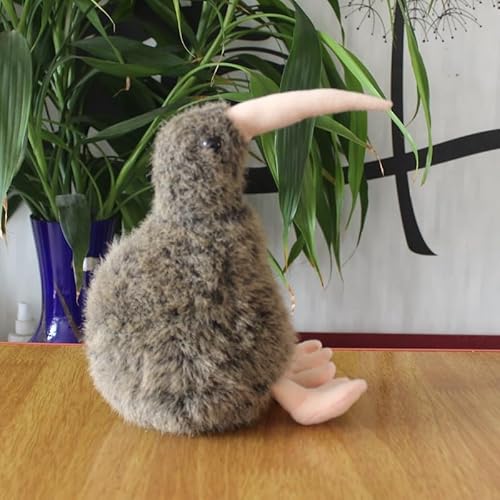 MZICXV Simulation Kiwi-Plüschpuppe, Kiwi-Vogel, Seeland-Kiwi, Kiwi, flügelloses Kiwi-Plüschtier, weich und niedlich, Geschenk for die frühe Bildung, Heimdekoration(Grey,18cm) von MZICXV