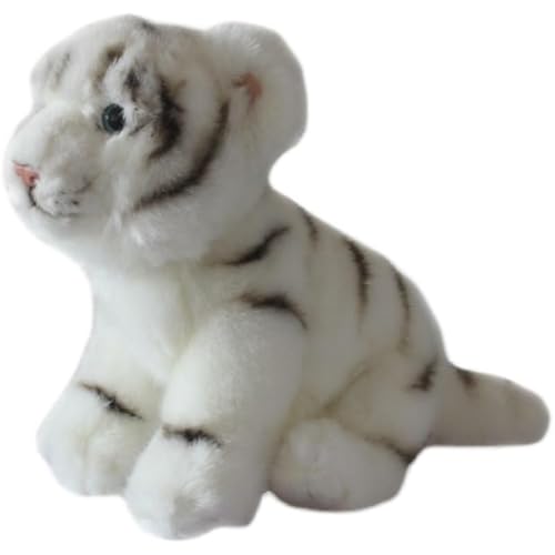 MZICXV Simulation Kleiner Tiger-Plüschtier, Sibirischer Tiger, weißer Tiger, Schneetiger, Plüschpuppe, weich und niedlich, Geschenk for die frühe Bildung, Heimdekoration von MZICXV