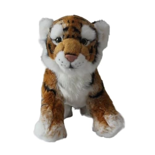 MZICXV Simulation Kleiner Tiger-Plüschtier, Tier, gelber Tiger, Plüschpuppe, weich und niedlich, begleitendes Geschenk, Heimdekoration von MZICXV