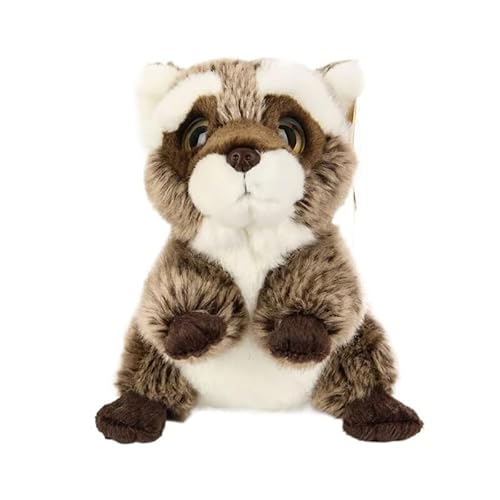 MZICXV Simulation Kleiner Waschbär-Plüschpuppe, Bär, Tier-Plüschtier, weich und niedlich, Begleiter, Geschenk, Heimdekoration von MZICXV