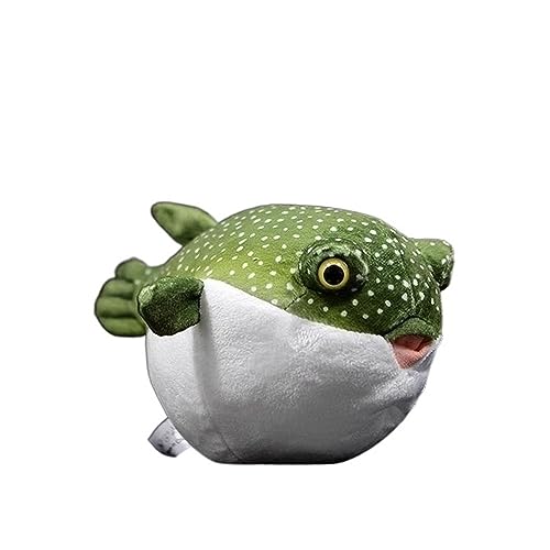 MZICXV Simulation Kugelfisch Puppe Grüne Kugelfisch Puppe Kugelfisch Meerestier Weiches Plüschtier von MZICXV