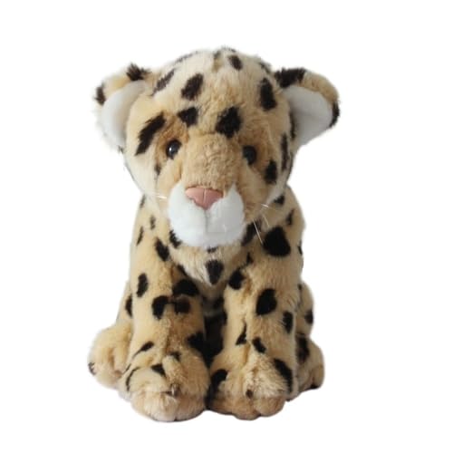 MZICXV Simulation Leopard Plüsch Puppe Aiye Leopard Gepard Schnee Leopard Plüsch Spielzeug Weiche Und Niedliche Frühen Bildung Geschenk Hause Dekoration(Brass) von MZICXV