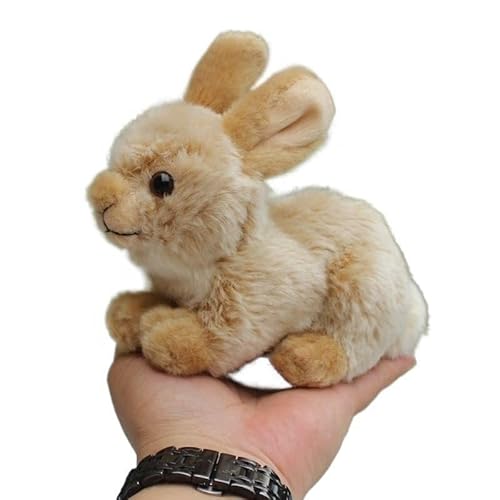 MZICXV Simulation Mini Bunny Plüsch Spielzeug Tier Gras Kaninchen Plüsch Puppe Weich Und Niedlich Begleitende Geschenke for Home Dekoration(Metallic) von MZICXV