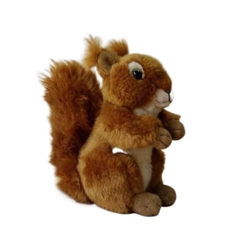 MZICXV Simulation Netter Großer Schwanz Eichhörnchen Plüschtier Puppe Tier Eurasisches Rotes Eichhörnchen Puppe Geschenk Dekoration von MZICXV