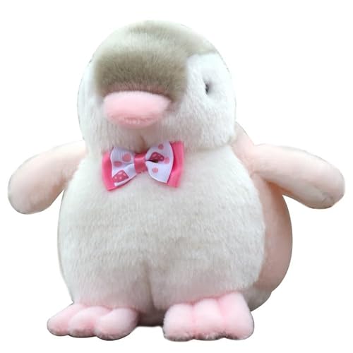 MZICXV Simulation Niedliche Rosa Pinguin Plüsch Puppe Kneifen Sound Kleiner Pinguin Tasche Hängen Ornament Puppe Puppe Geschenk(13cm) von MZICXV