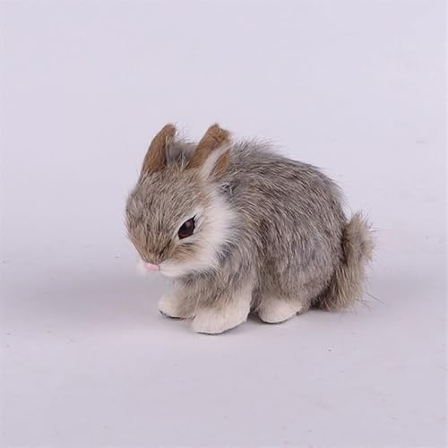 MZICXV Simulation Niedliches Kaninchen Plüschtier Heimtextilien Tiermodell Kindergeschenk(Bronze) von MZICXV