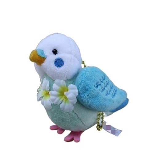 MZICXV Simulation Nymphensittich Plüsch Puppe Pfingstrose Tiger Haut Vogel Plüsch Spielzeug Weiche Und Niedliche Vogel Tier Geschenk Anhänger(Blue) von MZICXV