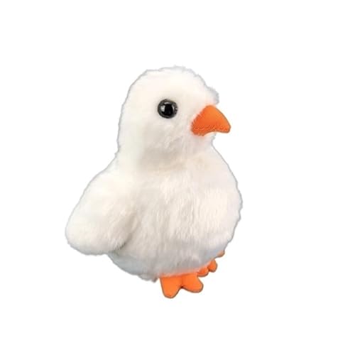 MZICXV Simulation PP Baumwolle Kleines Gelbes Huhn Kleine Gelbe Ente Plüsch Spielzeug Weich Und Niedlich Frühen Bildung Geschenk Hause Dekoration(Chick(White)) von MZICXV