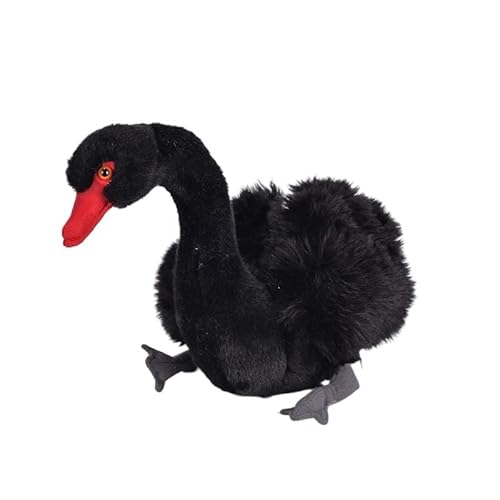 MZICXV Simulation PP Baumwolle Schwan Plüsch Puppe weich und niedlich 's Früherziehung Geschenk Home Dekoration(Black) von MZICXV