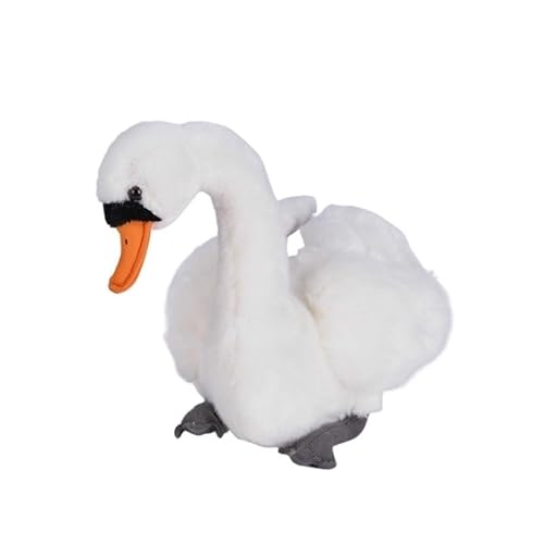 MZICXV Simulation PP Baumwolle Schwan Plüsch Puppe weich und niedlich 's Früherziehung Geschenk Home Dekoration(White) von MZICXV