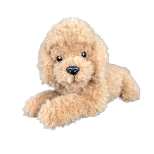 MZICXV Simulation PP Baumwolle Tier Welpen Hund Plüsch Spielzeug Weich und Niedlich 's Früherziehung Geschenk Home Dekoration(Lying Style 38cm) von MZICXV