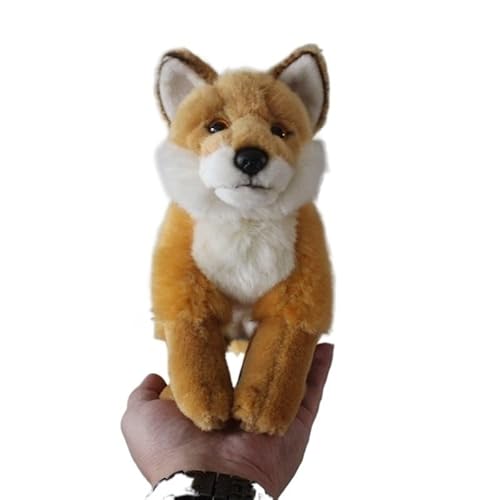 MZICXV Simulation Rotfuchs Plüschtier Tierfuchs Plüschpuppe Weich und niedlich Früherziehung Geschenk Heimdekoration(Brass) von MZICXV
