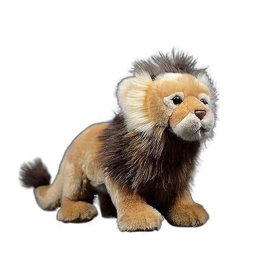 MZICXV Simulation Stehender Löwe Plüschtier Brauner Löwe Puppe Afrikanischer Löwe Weiche Puppe von MZICXV