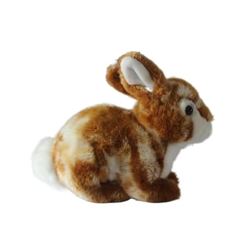 MZICXV Simulation Stehendes Ohr Kaninchen Plüsch Puppe Kleine Blume Kaninchen Plüsch Spielzeug Hase Puppe Weich Und Niedlich's Begleiter Geschenk Hause Dekoration von MZICXV