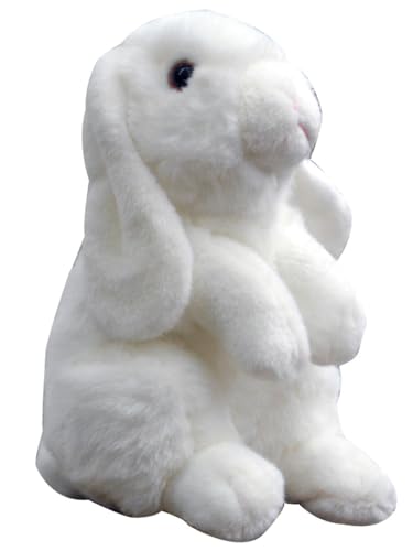 MZICXV Simulation Super süße große weiße Kaninchen Plüsch Puppe Hängeohr Kaninchen Puppe Kaninchen Kaninchen Stoffpuppe weich und niedlich 's Geburtstagsgeschenk von MZICXV