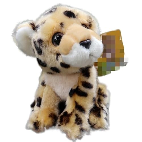 MZICXV Simulation Tier Plüsch Spielzeug Leopard Tiger Löwe Plüsch Puppe Weiche Und Niedliche Frühen Bildung Geschenk Hause Dekoration(Gold) von MZICXV