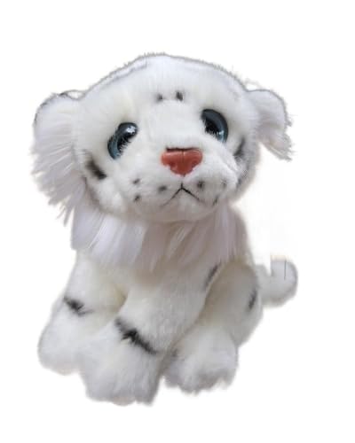 MZICXV Simulation Tier Tiger Plüsch Spielzeug Nette Weiße Tiger Puppe Puppe Weiche Frühen Bildung Spielzeug(White) von MZICXV