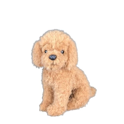 MZICXV Simulation Tier Welpen Hund Plüsch Spielzeug Hund Puppe Puppe Ornament Puppe Geschenk(Brass) von MZICXV