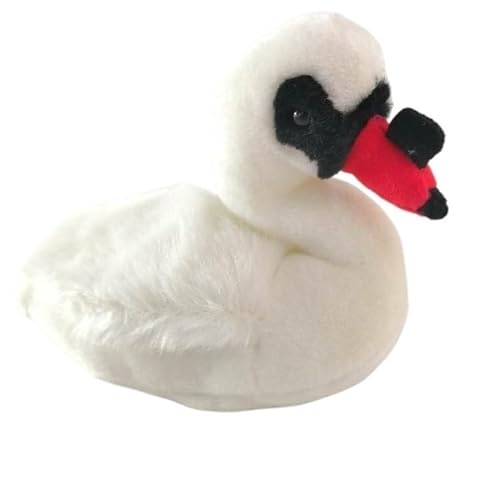 MZICXV Simulation Tierwelt PP Baumwolle Weißer Höckerschwan Kleine süße Vogelserie Früherziehung Plüschtier Geburtstagsgeschenk (Cygnus Olor) von MZICXV