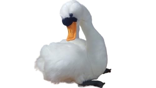 MZICXV Simulation Weißer Schwan Plüschtier Supersüße Tierplüschpuppe Weich Und Niedlich Früherziehung Geschenk Heimdekoration von MZICXV